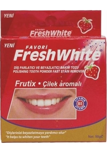 FRESH WHİTE ÇİLEK AROMALI DİŞ TOZU 50 G