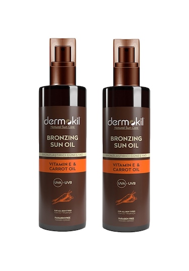 Dermokil Vitamin E & Carrot Oil Bronzlaştırıcı Güneş Yağı 2 x 200 ML