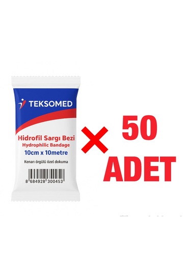 Teksomed-hidrofil Sargı Bezi 10 Cm X 10 Metre 50 Adet