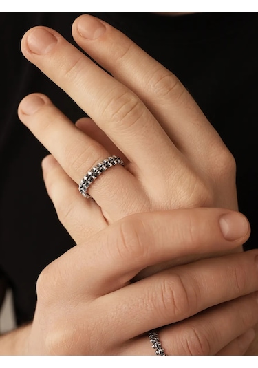 Serebranyj Dom 925 Gümüş Yüzük "kulaklık" Ortodoks 137778485 Gri