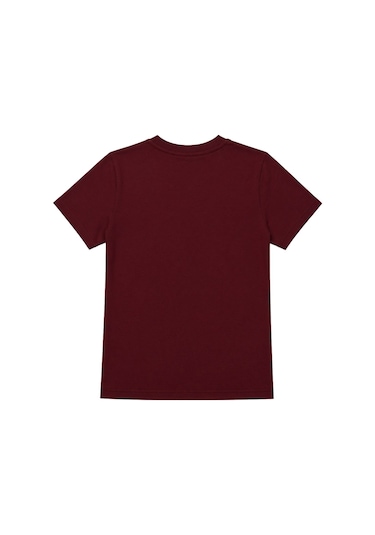 Mixray 2100 Kadın Slim Fit Bisiklet Yaka Soft Basic T-shirt Bordo