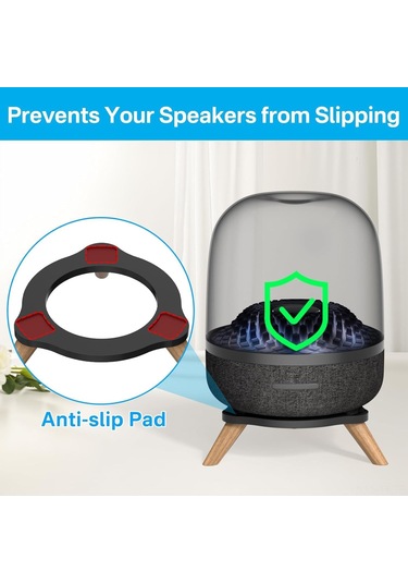 Teltree Ahşap Ve Akrilik Malzemeyle Yapılmış, Ses Gürültüsünü Azaltan Hoparlör Tutucu 23x24x7 Cm