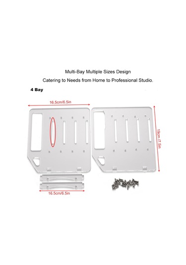 Kangvka Akrilik Sabit Disk Rafı 6 Katlı - Özel Tasarım 4-10 Konum Seçeneği, Hızlı Kurulum, Soğutma Ve Sabitlik Artırıcı