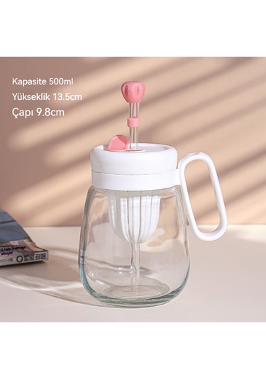 Jian Fan Kızoğrenciler İçin Beyaz Cam Su Bardağı Beyaz