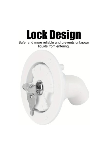 Willowhaven Siyah 80mm Kilitlenebilir Rv Su Girişi Filtresi Kapak Karavan Tekne