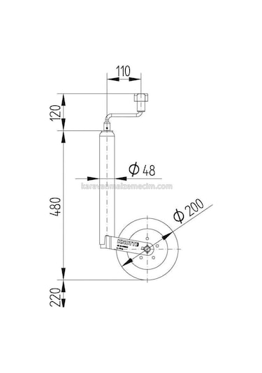 Knott Destek Tekeri Pilot Teker 150 Kg 48mm-89