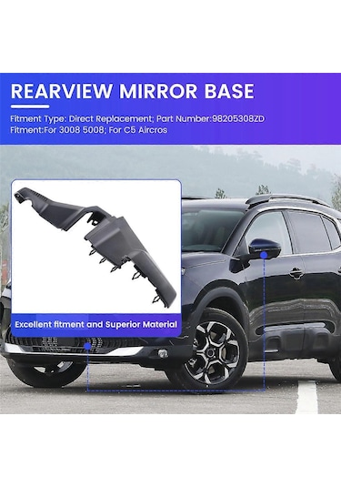 3008 5008 C5 Air İçin Dikiz Aynası Alt Kapak Takımı - İç Alt Kapak 98205308zd