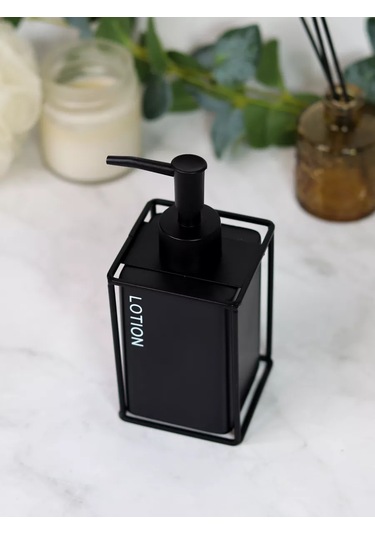 Denezo Seramik Sıvı Sabun Dispanseri, Banyoda Kullanım İçin Dağıtıcı 211382809 Siyah