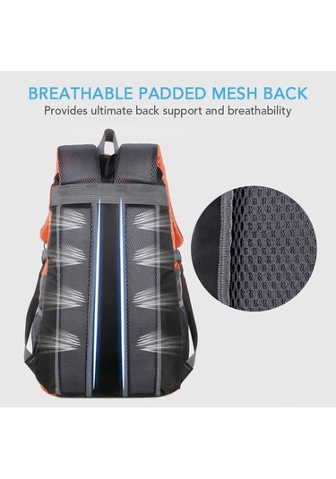 Novahub Kamp, Yürüyüş & Seyahat İçin Çok Cepli Nylon Sırt Çantası - Yeşil, Siyah, Mavi, Turuncu Seçenekleri Mavi Mavi