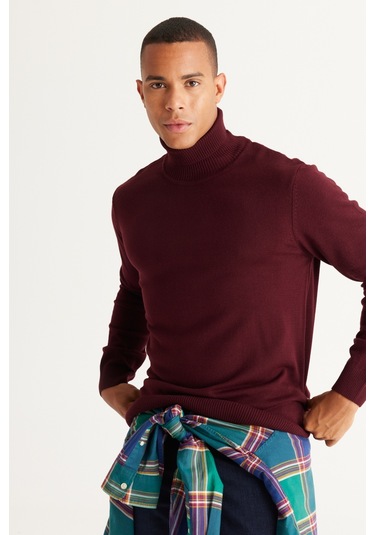 AC&Co / Altınyıldız Classics Erkek Bordo Standart Fit Tüylenme Yapmayan Tam Balıkçı Yaka Triko Kazak Bordo AC&Co / Altınyıldız Classics Erkek Bordo Standart Fit Tüylenme Yapmayan Tam Balıkçı Yaka Triko Kazak Bordo