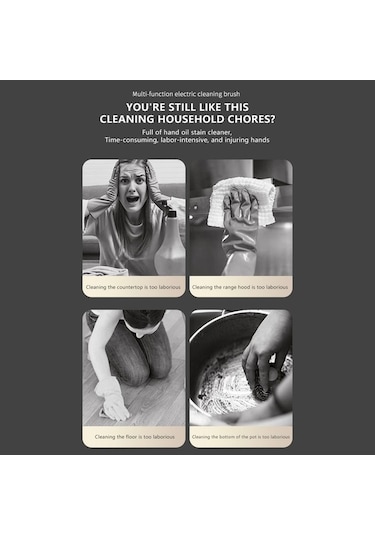 Createtech Tipi Temizleme Temizleme Springsun Mutfak Kablosuz İşlevli Fırçası Fırçası Ev Elektrikli El Çok Banyo Eg