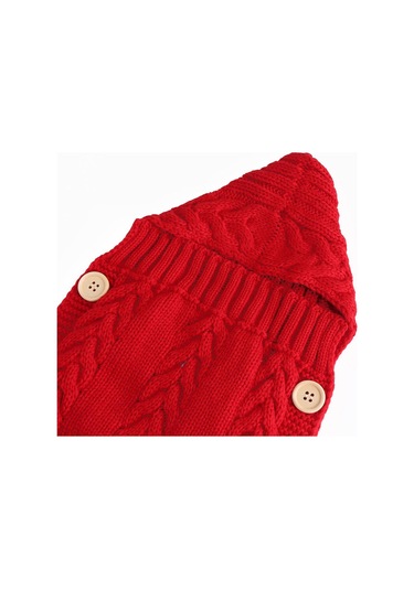 Beyaz 0-6 Ay Bebek Örme Düğme Yenidoğan Bebek Uyku Tulumu Kundak Battaniye Wrap