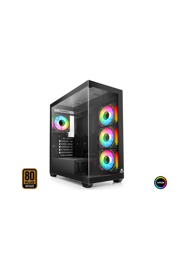 Mofan Mf2903b Pc Gaming Kasa Polar Seri 80 Plus 850w Power Supply 4x Argb Fan Siyah
