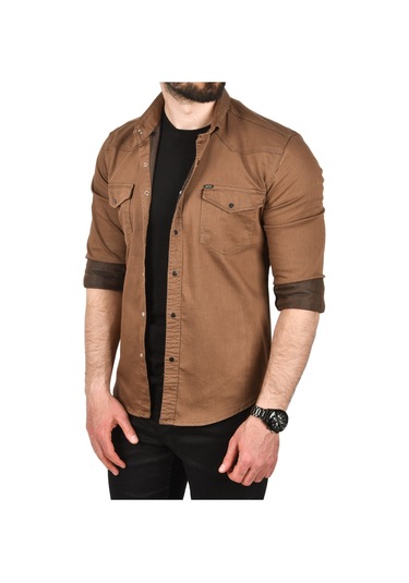 Deepsea Erkek Kahve Slim Fit Pamuklu Cepli Kot Gömlek Çıtçıtlı Uzun Kollu Spor Gömlek 2502503 Kahve Deepsea Erkek Kahve Slim Fit Pamuklu Cepli Kot Gömlek Çıtçıtlı Uzun Kollu Spor Gömlek 2502503 Kahve