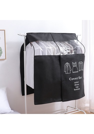 Lemestar Ev İçin Bej 90x110cm Kumaş Elbise Korumalı Askı Çantası - Gömlek, Süit, Gelinlikler İçin Şeffaf Toz Koruyucu Bej