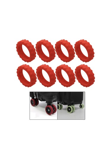 Homyl 8 Parça Seyahat Bavulları Tekerlek Kapağı Daha Sessiz D