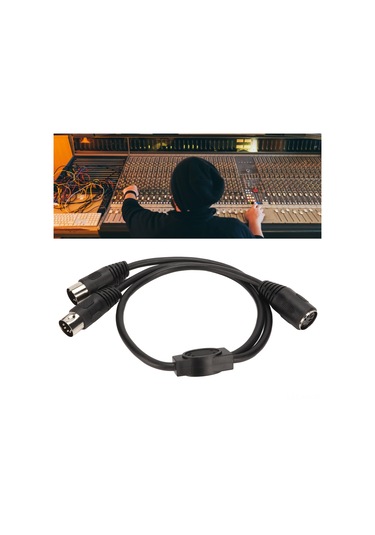 Ximistore9 5pin Din Anahtarlı Mıdı Kablosu - 1 Giriş 2 Çıkış, Pvc Kapaklı, Mıdı Cihazları İçin, Esnek Ve Dayanıklı