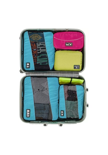 Travel Seyahat Kıyafet Organizatörleri, 3 Çanta, Mavi 239522272 Açık Mavi