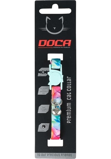 Doca Premium Rainbow Desenli Kedi Boyun Tasması