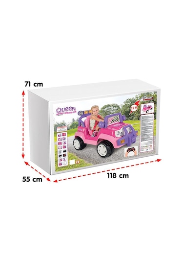 Pilsan Queen Akülü Araba 12v Kumandalı Jeep Babydoor 05286
