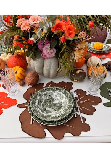 Yaprak Model 4 Kişilik Amerikan Servis Kahverengi