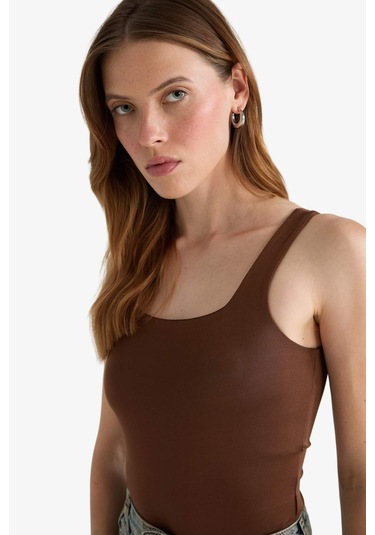 Defacto Kare Yaka Basic Düz Çıtçıtlı Body F8245ax25aubn316 Kahve-bn316 Defacto Kare Yaka Basic Düz Çıtçıtlı Body F8245ax25aubn316 Kahve-bn316