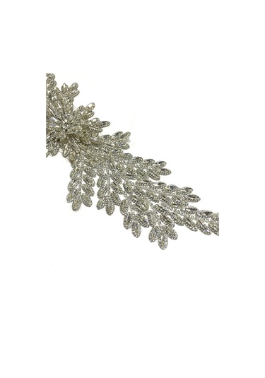 Ütüyle Yapışan Kristal Taşlı Aplike - Gümüş