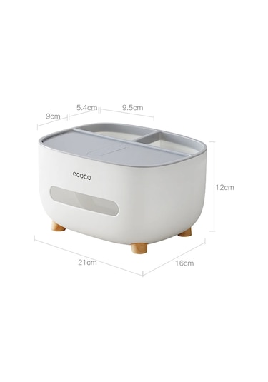 Blue-ecoco Ev Doku Kutusu Masaüstü Mutfak Peçete Tutucu Saklama Kabı Oturma Odası Ev Ofis Için Uzaktan Kumanda Doku Tutucu