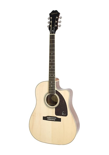 Epiphone Aj-220Sce Solid Top Elektro Akustik Gitar Natural