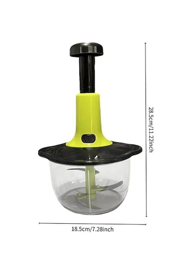 Willowhaven Pembe 50.72oz Paslanmaz Çelek Manuel Mutfak Robotu Sebze Doğrama Et Kıyma Sarımsak Ezme Pembe