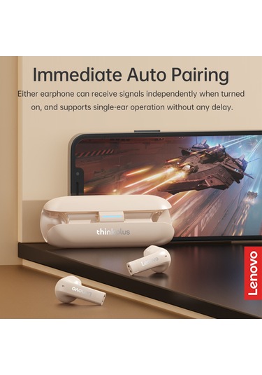 Skycity Lenovo Tw60 Bluetooth 5.3 Kulak İçi Kulaklık - 24 Saat Pil Ömrü, Hd Stereo, Mems Gürültü Engelleme, Beyaz