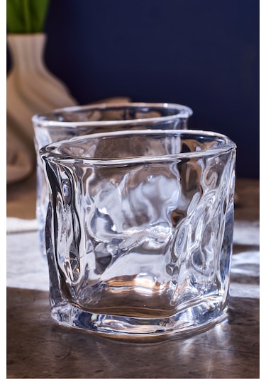Piero 2'li Kristal Cam Bardak 200 Ml Seffaf Seffaf