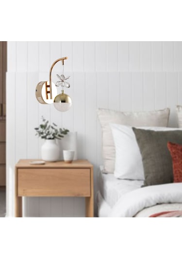 Tt099-fsr Tt Ayd Toplu Taşlı Fransız Sarı 3 Renk Işık Led Aplik Rose Gold