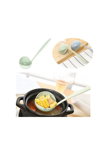 Fosenze Eşsiz Yeşil Çorba Kaşığı - Geri Kullanılabilir, Çevre Dost Malzeme, Asa Desenli Ve Filtre Özelliği İle Dayanıklı Pembe