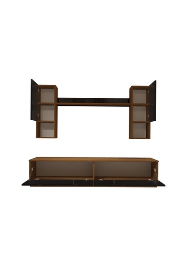 Decoraktiv Eko 5dab Mdf Std Tv Ünitesi Tv Sehpası Ceviz - Siyah