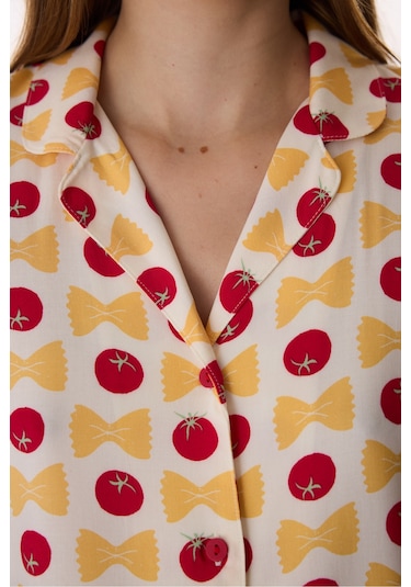 Penti Renkli Pasta Time Gömlek Pantolon Pijama Takımı