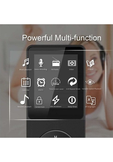 Springsun Bluetoothlu Mp3/mp4 Çalar - 1.8" Tft Ekran, Fm Radyo, Ultra İnce, Mp3/wma/wav Desteği, Fm Radyo, Jpeg Görüntü, E-kitap, Usb 2.0, Beyaz