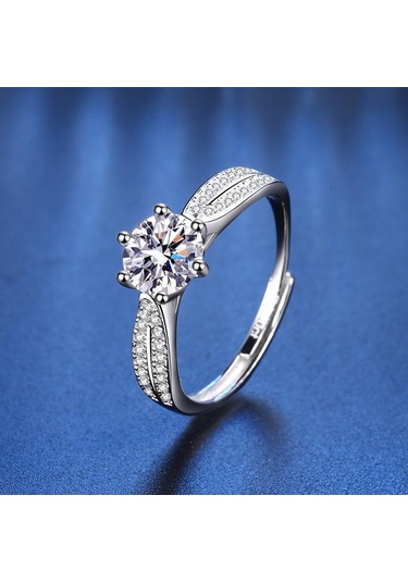 Siyah Bague Ringen 1ct/2ct Vvs D Renk Mozanit Yüzük Kadınlar Için 925 Ayar Gümüş Takı Starlight Lab Yetiştirilen Elmas Açık Yüzükler Hediye 1 Ct