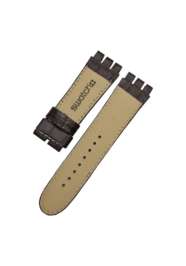 Swatch Yos Modeli 24mm Krokodil Kahverenk Deri Saat Kordonu