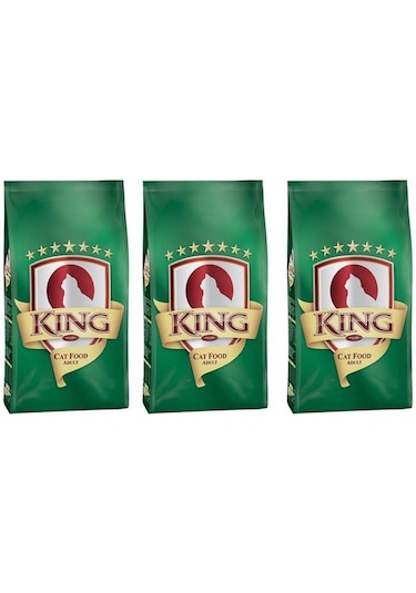King Plus Cat Balıklı Yetişkin Kedi Maması 3 x 1500 G