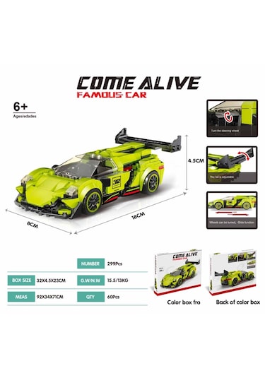 Teknik Lamborghini Huracán Gt3 Yapı Oyuncak Araba Yapı Oyuncak Araba Yapı Blok Lambo Oyuncak Araba