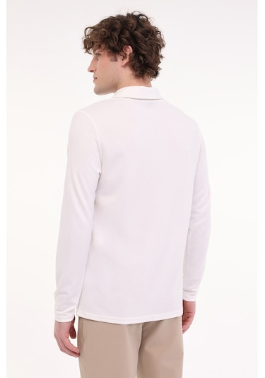 Lumberjack Ml Luke 15ıtl1080 5fx Beyaz Erkek Uzun Kol T-shirt 000000000101948273 Beyaz