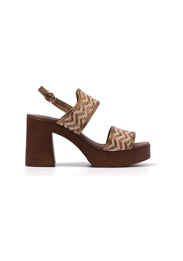 Sandalet Kadın 56250-e6 Repo Bronzo Multi Çok Renkli