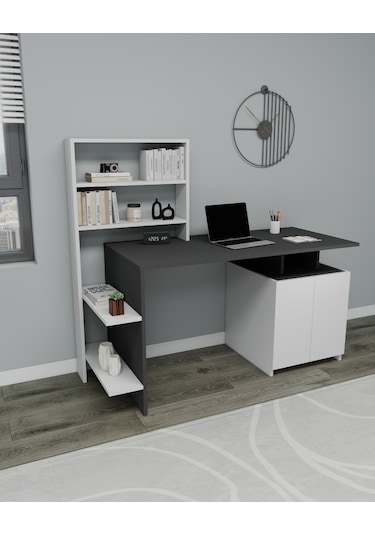 Arnetti Çalışma Masası Melis Bilgisayar Masası Antrasit - Beyaz