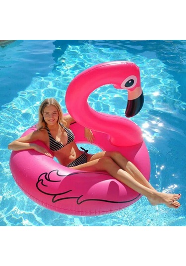 Qingmipy 90cm Kalın Materyalli Ateşkuşu Şekilli Yüzme Halka - Kaçırmaz Valf Ve Leak-proof Tasarım, Güvenli Su Eğlencesi Çok Renkli