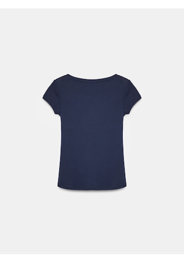 Dilvin 32688 %100 Pamuk Basic T-shirt-k.lacivert