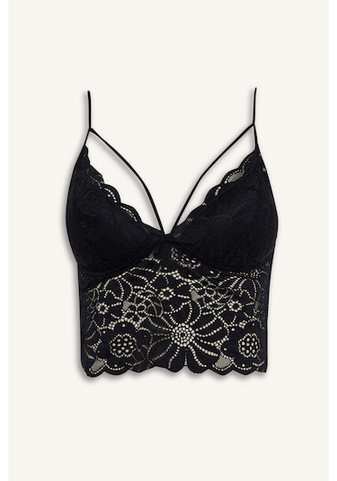Defacto Dantelli Dantel Kaplı Pedli Balensiz Bralet G7763ax26spbk81 Siyah-bk81 Defacto Dantelli Dantel Kaplı Pedli Balensiz Bralet G7763ax26spbk81 Siyah-bk81