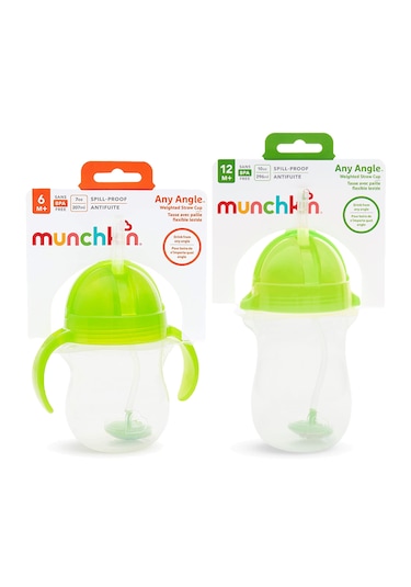 Munchkin Tıklama Kilitli Uçlu Alıştırma Bardağı 6ay+ 207 Ml Yeşi Pembe - Yeşil