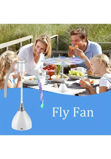 Boatshop1 2 Adet Sinek Kovucu Fan Yumuşak Kanatlı Usb Veya Pil İle Çalışan Sinek Savar Mutfak Piknik Yemek Masası İçin