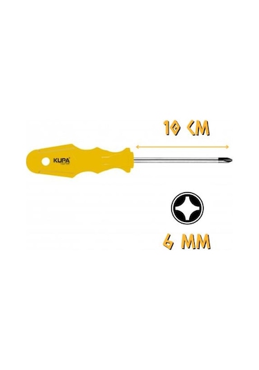 Kupa Tornavida Mıknatıslı Yıldız Uçlu 6x100